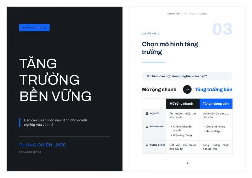 slate-report — bìa và trang ruột dựng bằng Ebook Printer