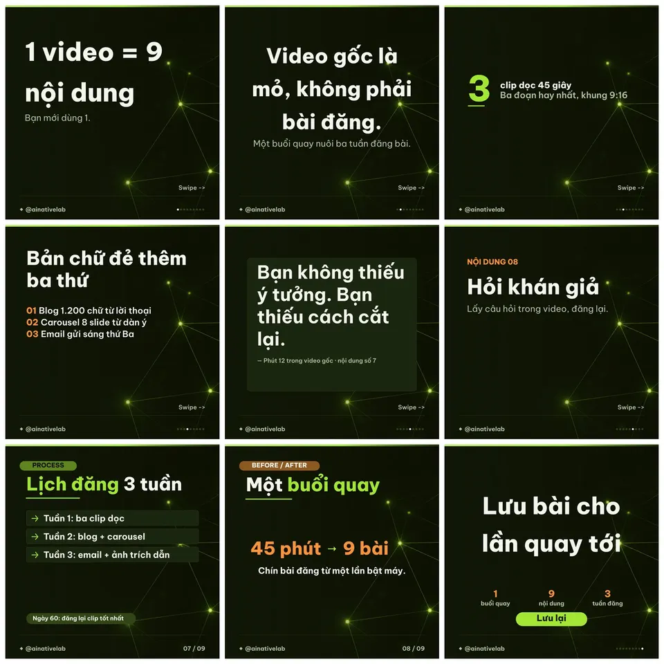 recap-lime — bộ demo 9 slide dựng bằng skill