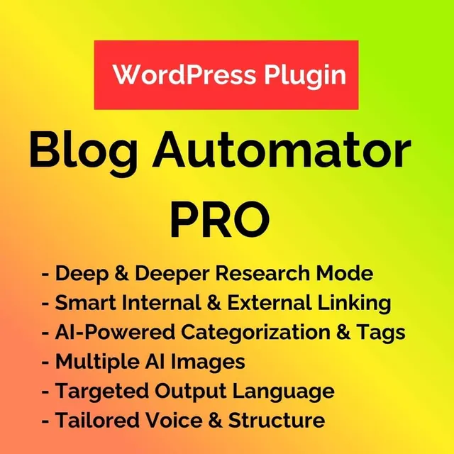 Blog Automator AI PRO – paid version - WordPress plugin
