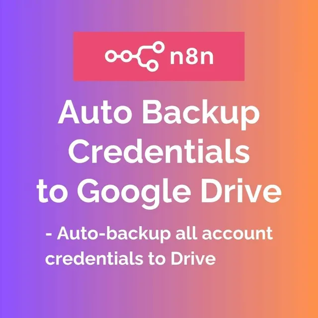 N8N Auto Backup Credentials to Google Drive